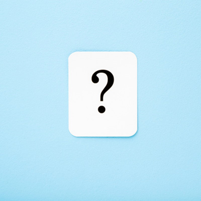 question mark on blue background 